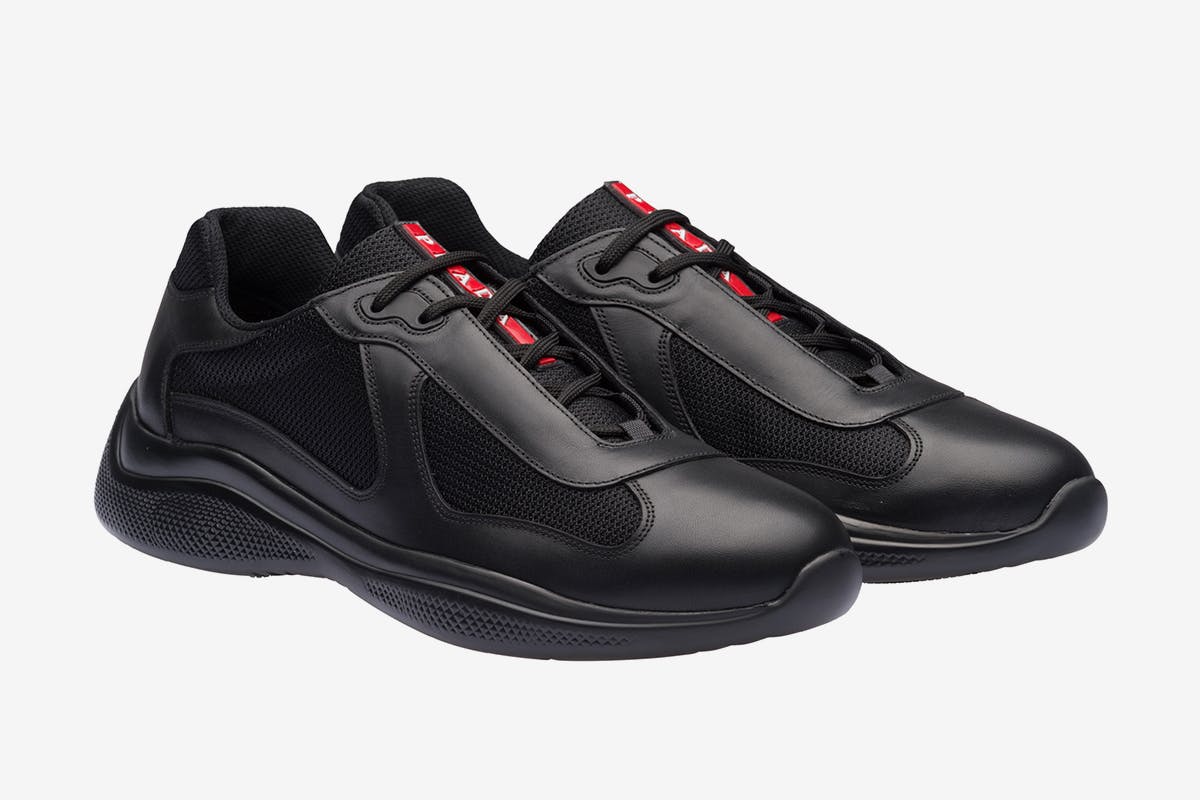 prada tennis shoes black